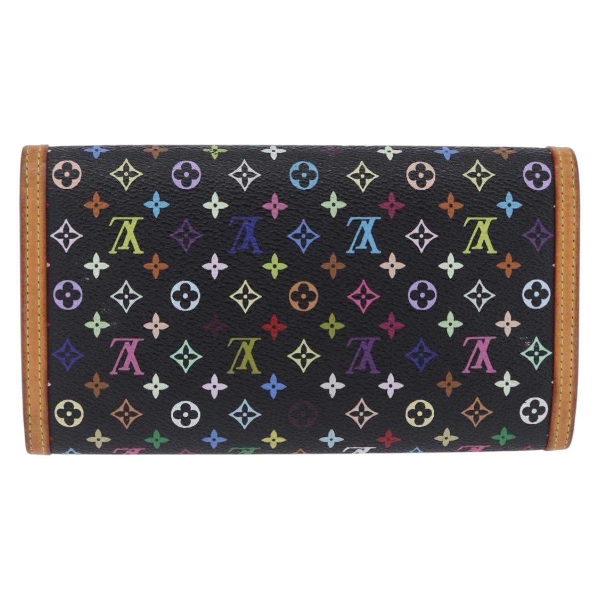 LOUIS VUITTON Monogram Multicolor Porte Tresor International M92658 Auth 203078