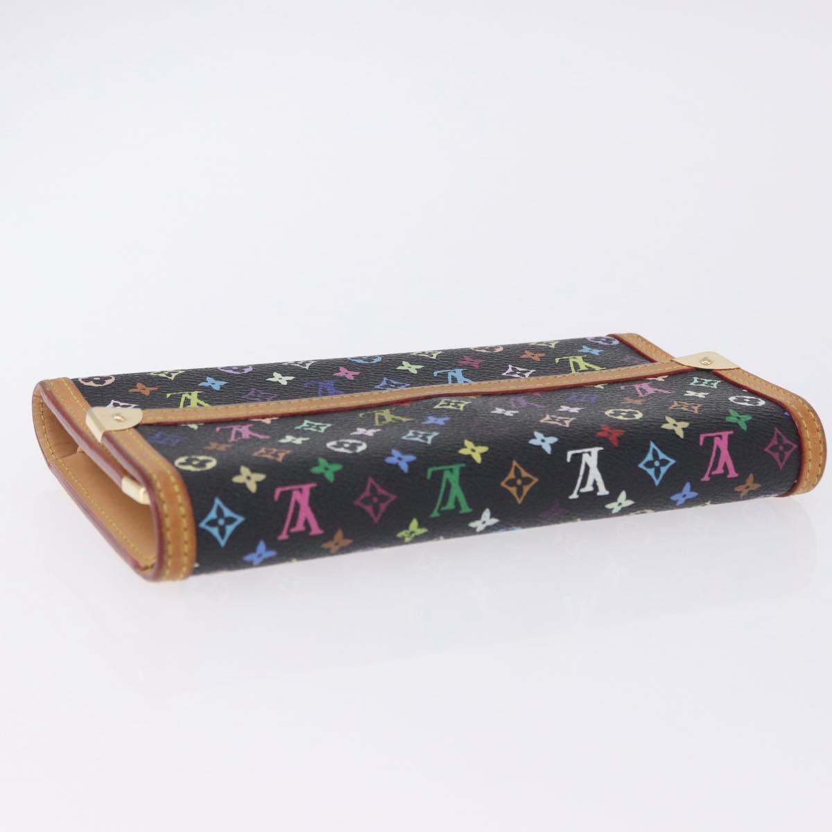 LOUIS VUITTON Monogram Multicolor Porte Tresor International M92658 Auth 203078
