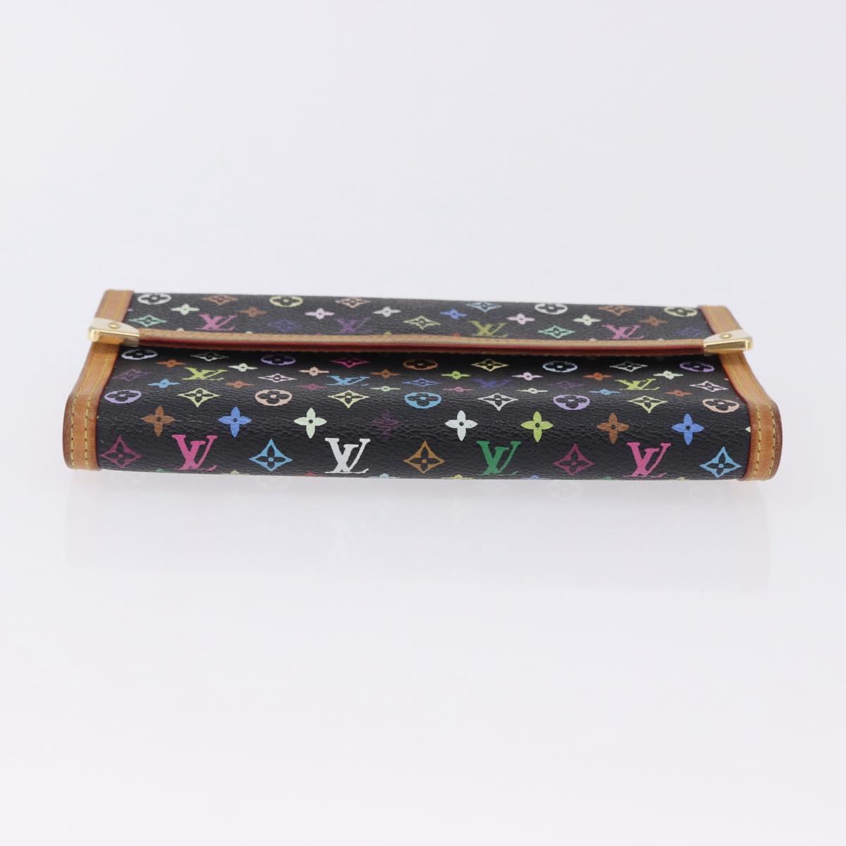 LOUIS VUITTON Monogram Multicolor Porte Tresor International M92658 Auth 203078