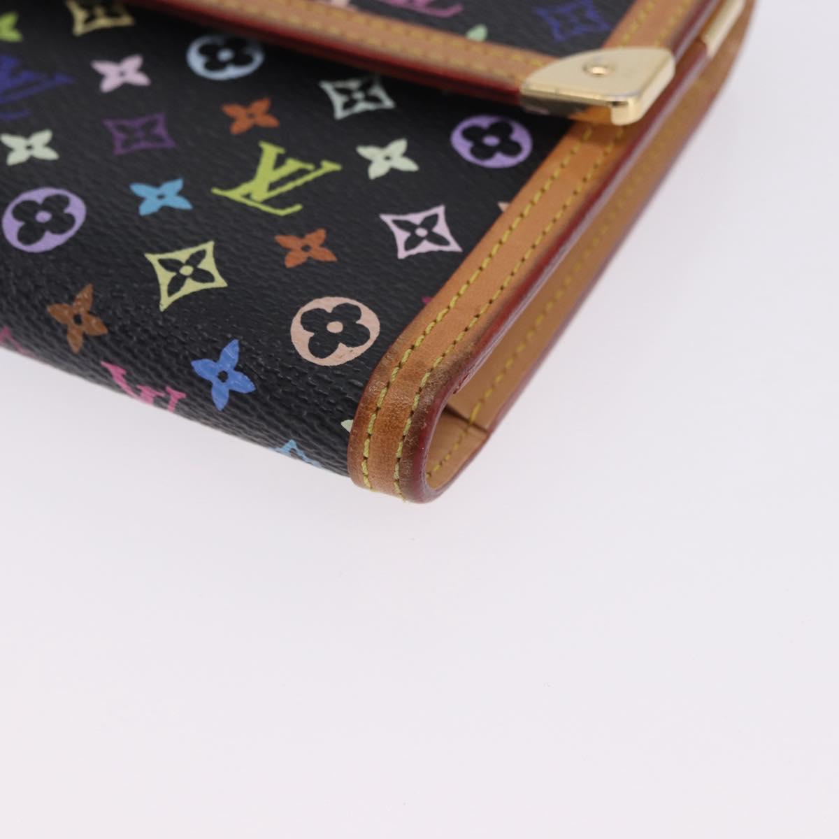 LOUIS VUITTON Monogram Multicolor Porte Tresor International M92658 Auth 203078