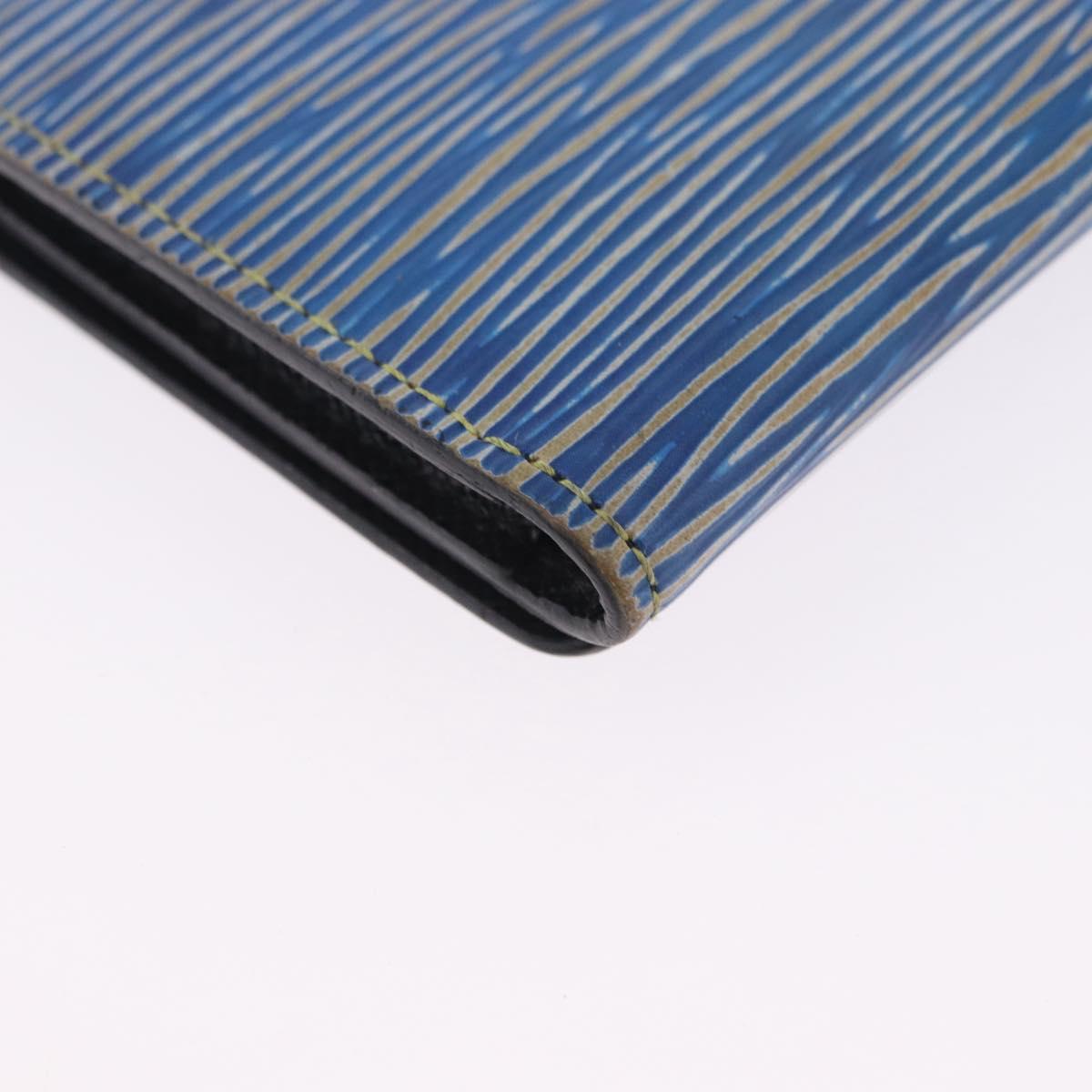 LOUIS VUITTON Epi Denim Anvelop Cult de Visit Card Case Blue M56723 Auth 203082A