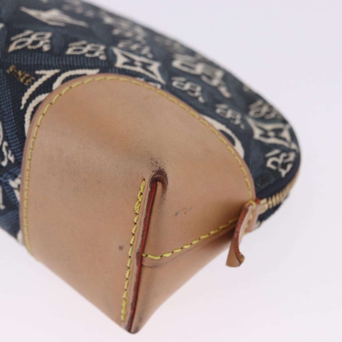 LOUIS VUITTON SINCE1854 Pochette Cosmetic PM Canvas Blue M80307 LV Auth 203086A