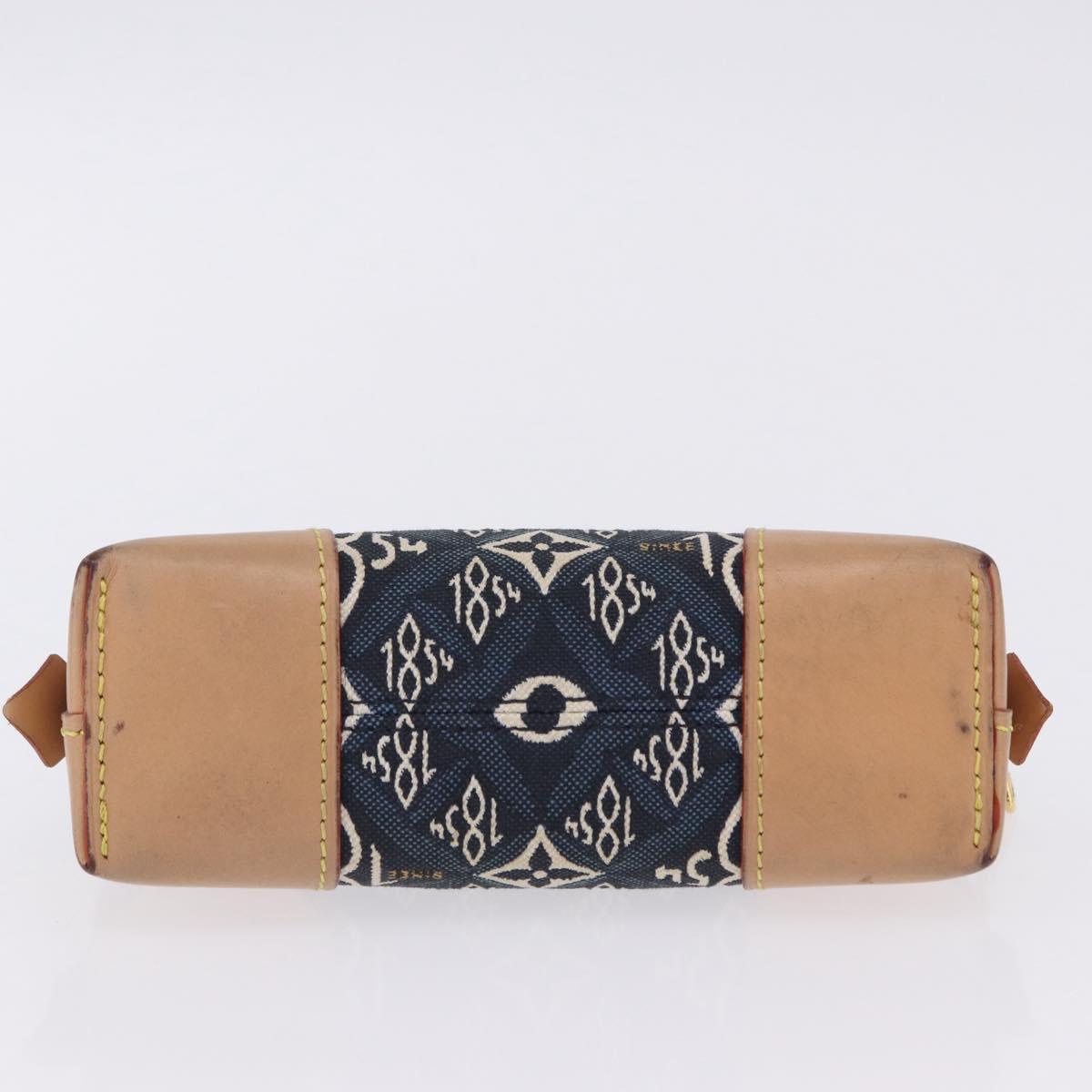 LOUIS VUITTON SINCE1854 Pochette Cosmetic PM Canvas Blue M80307 LV Auth 203086A