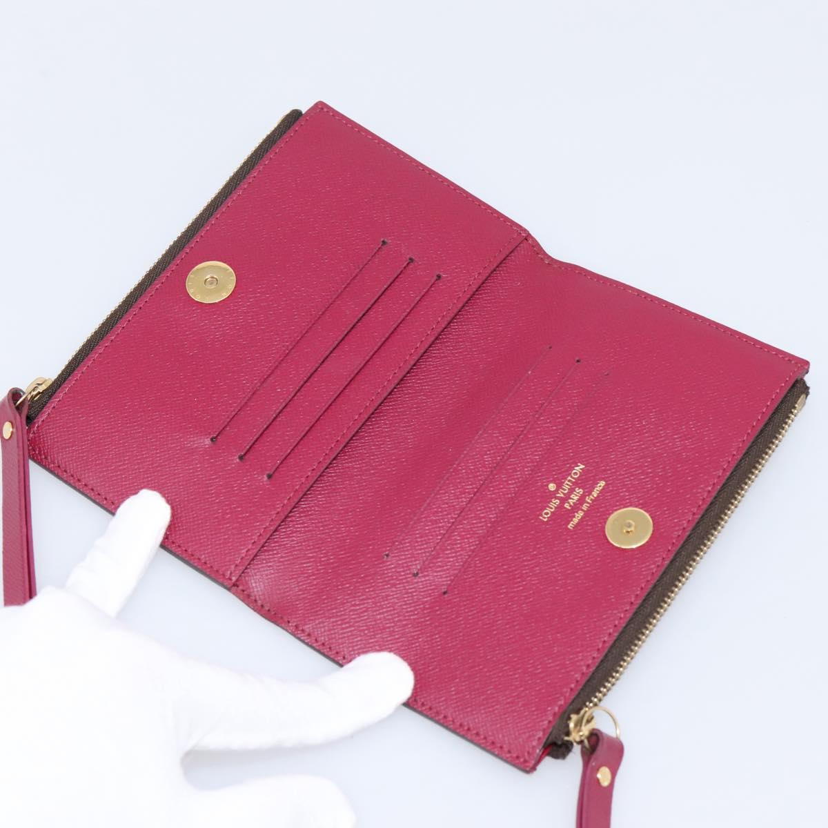 LOUIS VUITTON Monogram Portefeuille Adele Wallet LV Auth 203087A