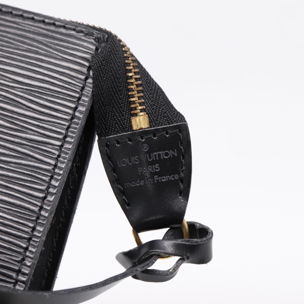 LOUIS VUITTON Epi Pochette Accessoires Accessory Pouch Black M52982 Auth 203088