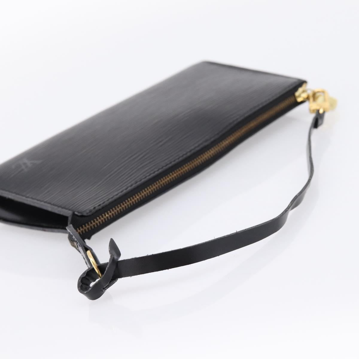 LOUIS VUITTON Epi Pochette Accessoires Accessory Pouch Black M52982 Auth 203088