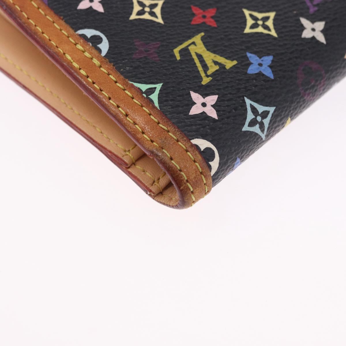 LOUIS VUITTON Monogram Multicolor Portefeuille Viennois Black M92988 Auth 203092