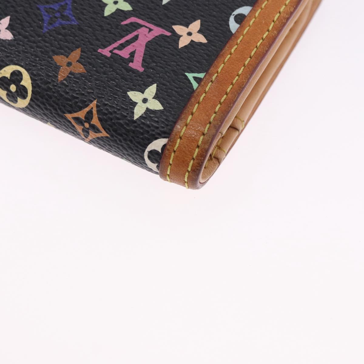 LOUIS VUITTON Monogram Multicolor Portefeuille Viennois Black M92988 Auth 203092
