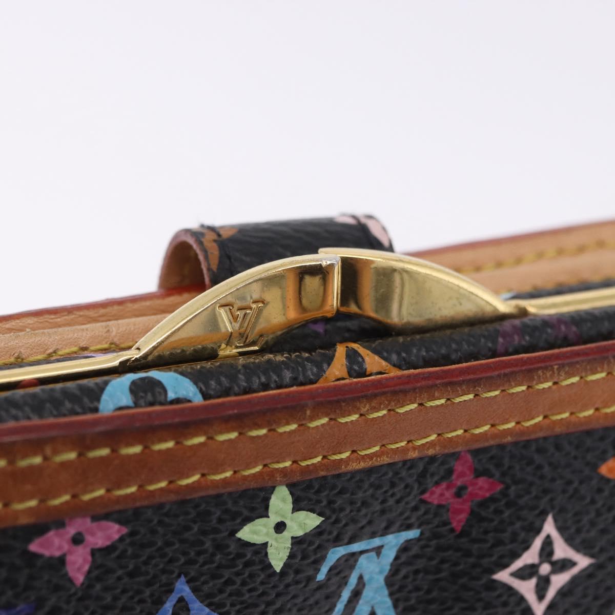 LOUIS VUITTON Monogram Multicolor Portefeuille Viennois Black M92988 Auth 203092