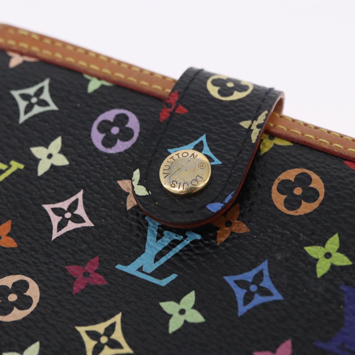 LOUIS VUITTON Monogram Multicolor Portefeuille Viennois Black M92988 Auth 203092