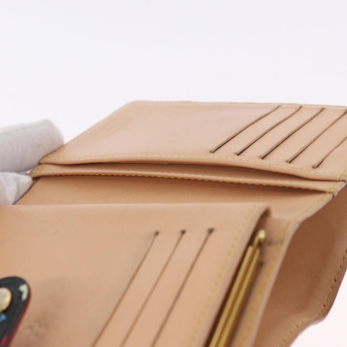 LOUIS VUITTON Monogram Multicolor Portefeuille Viennois Black M92988 Auth 203092