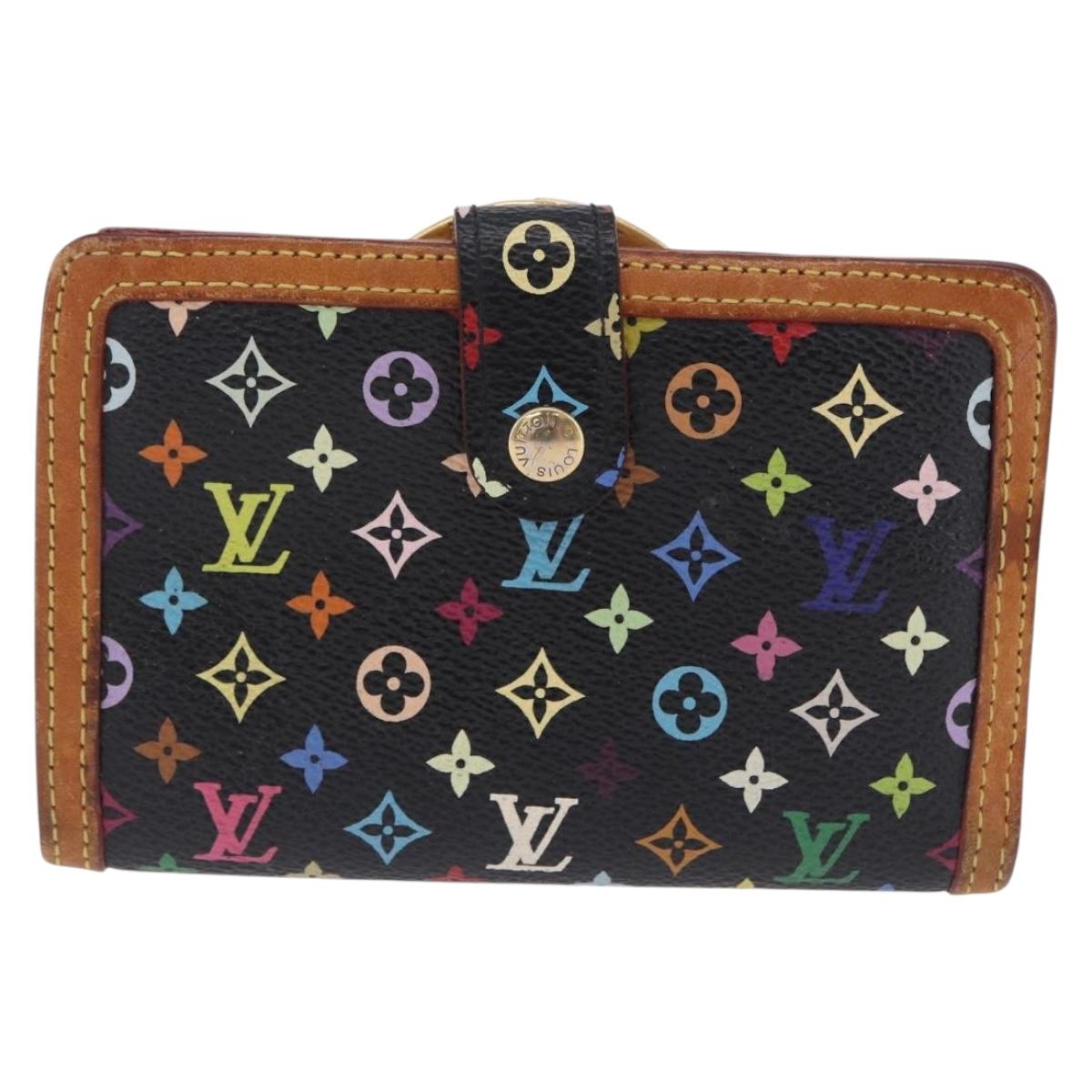 LOUIS VUITTON Monogram Multicolor Portefeuille Viennois Black M92988 Auth 203092