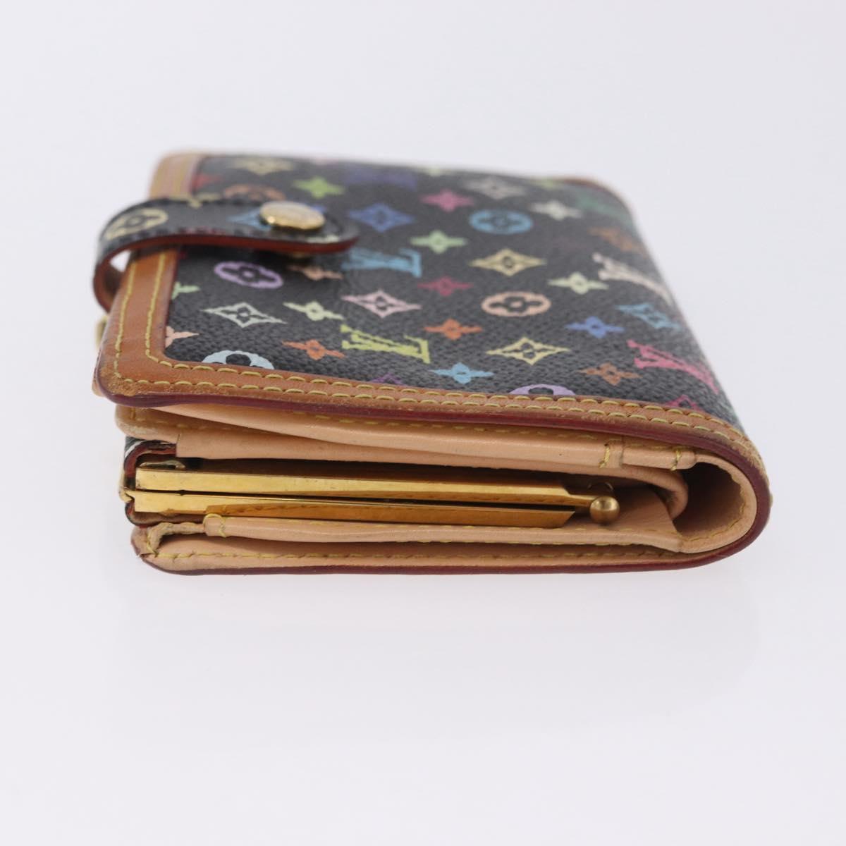 LOUIS VUITTON Monogram Multicolor Portefeuille Viennois Black M92988 Auth 203092