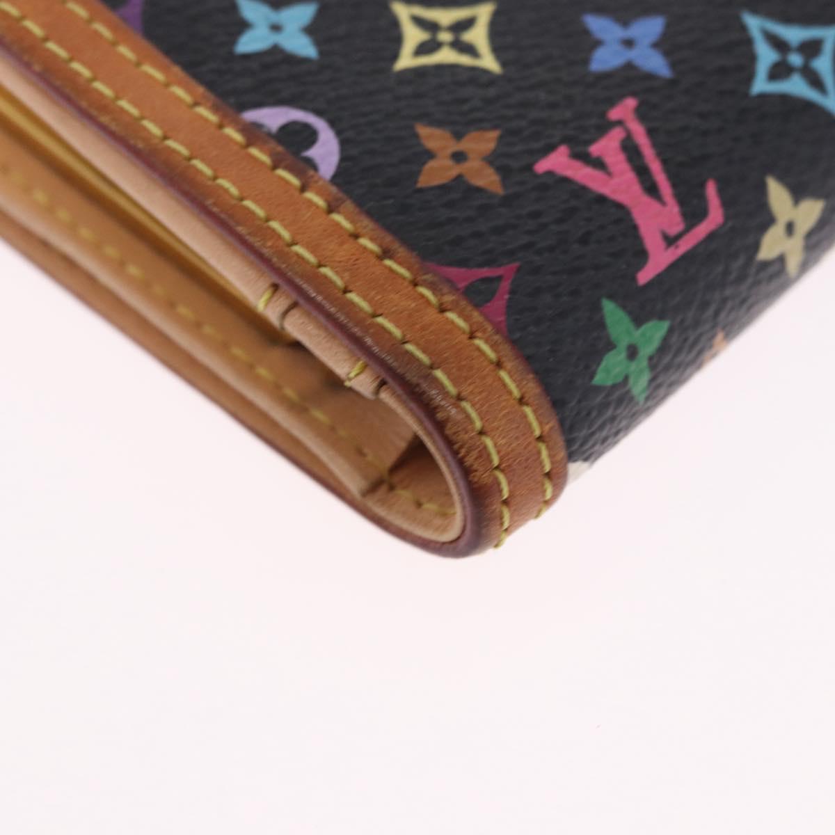 LOUIS VUITTON Monogram Multicolor Portefeuille Viennois Black M92988 Auth 203092