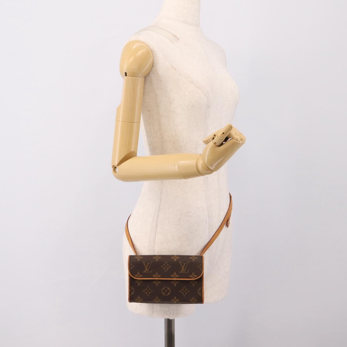 LOUIS VUITTON Monogram Pochette Florentine Waist Bag M51855 LV Auth 203093A