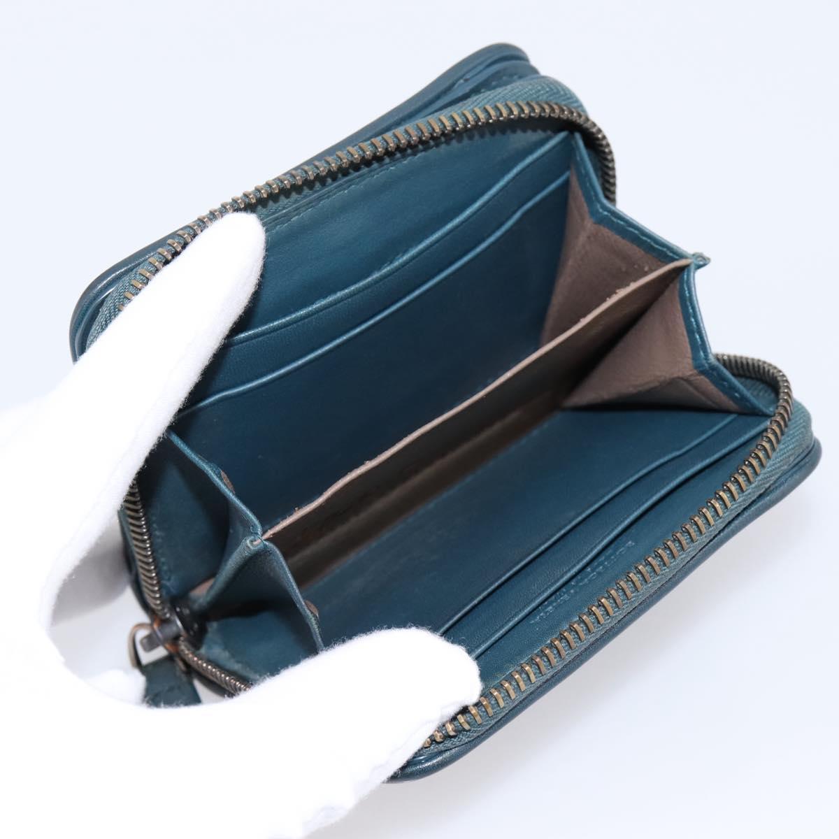 BOTTEGA VENETA INTRECCIATO Bifold Wallet Leather Blue Auth 203097