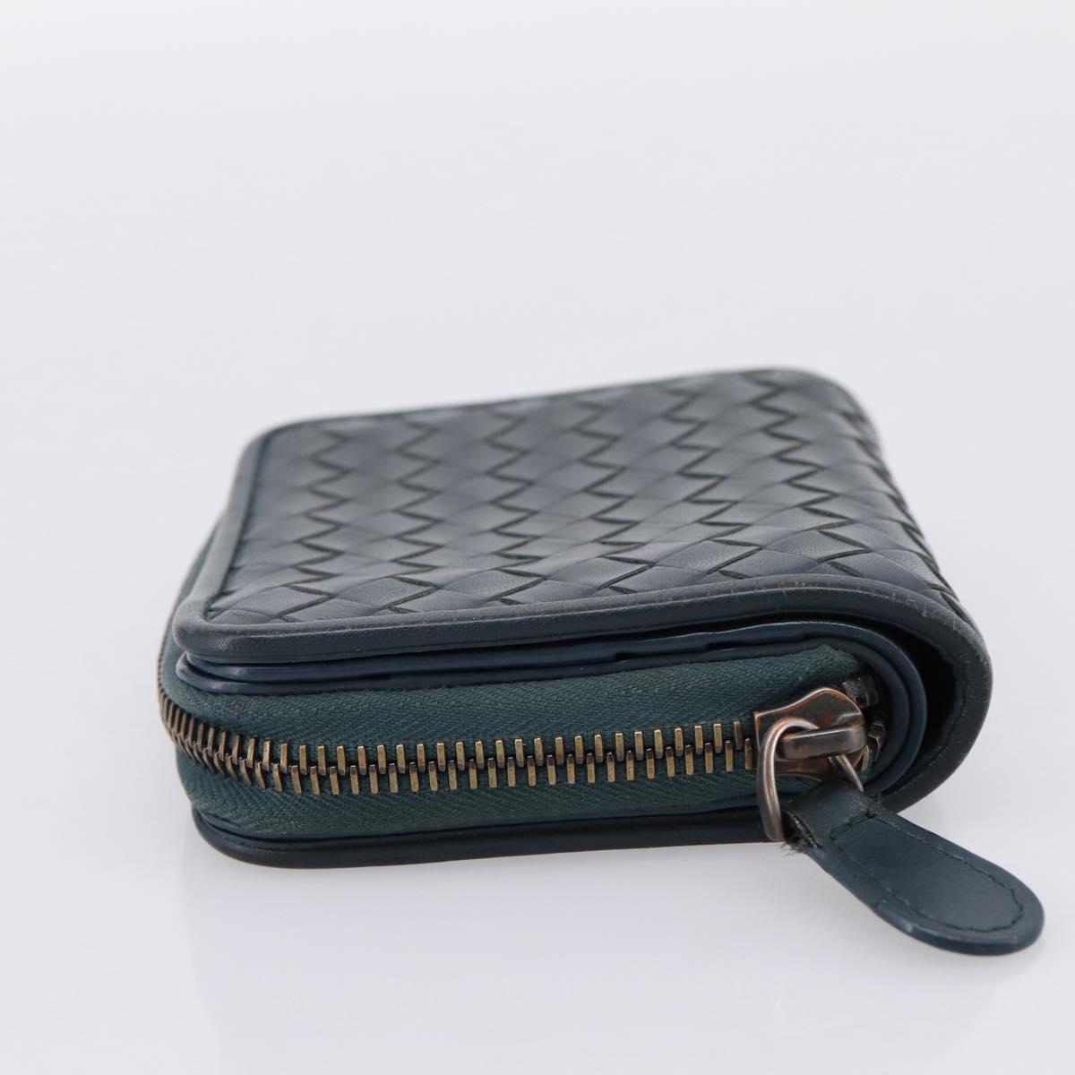 BOTTEGA VENETA INTRECCIATO Bifold Wallet Leather Blue Auth 203097