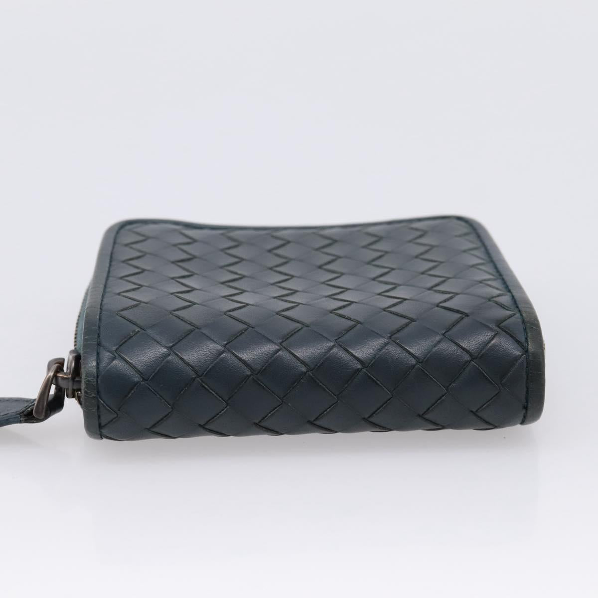 BOTTEGA VENETA INTRECCIATO Bifold Wallet Leather Blue Auth 203097