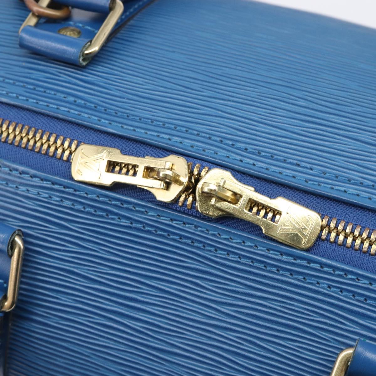 LOUIS VUITTON Epi Keepall 50 Boston Bag Blue M42965 LV Auth 203098V