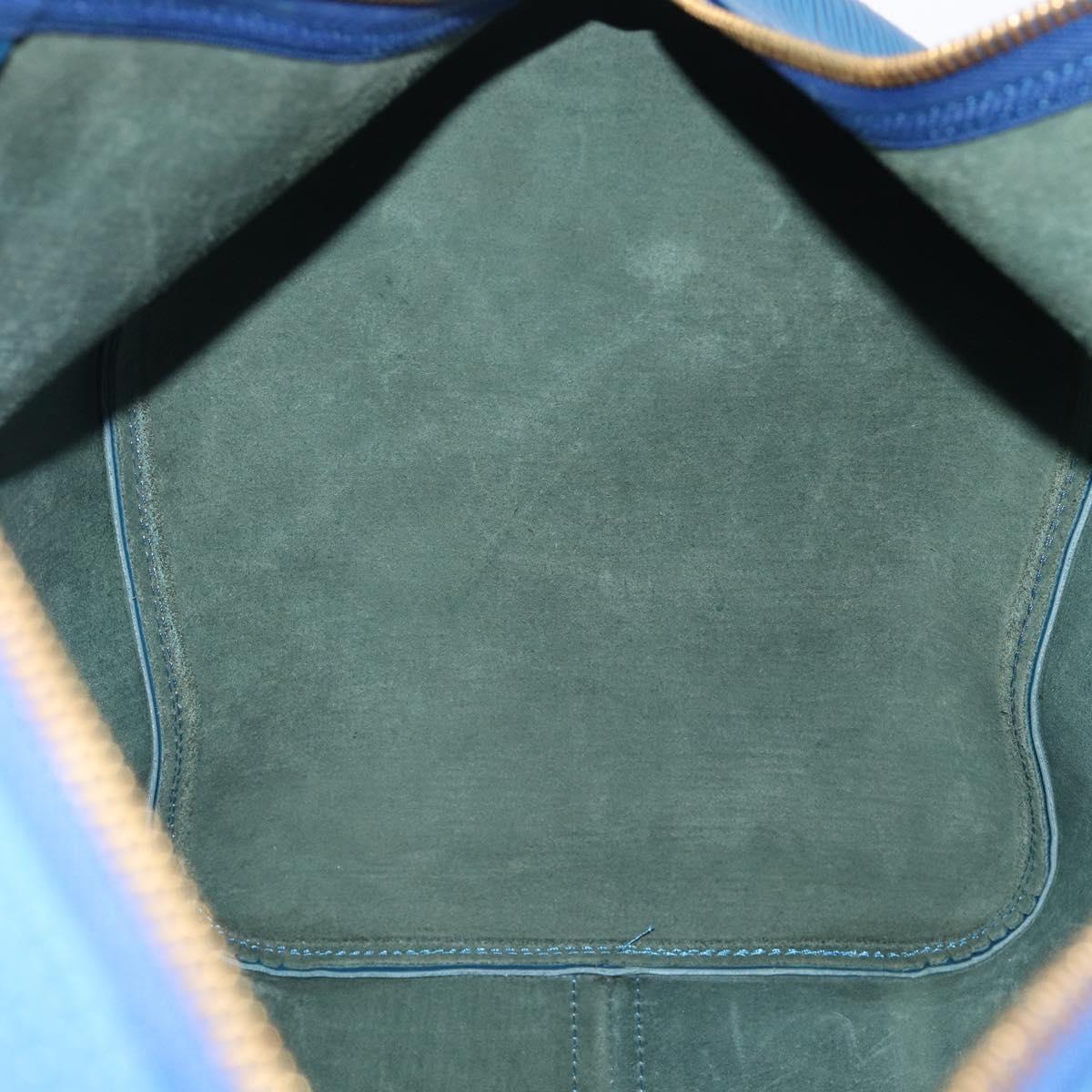 LOUIS VUITTON Epi Keepall 50 Boston Bag Blue M42965 LV Auth 203098V