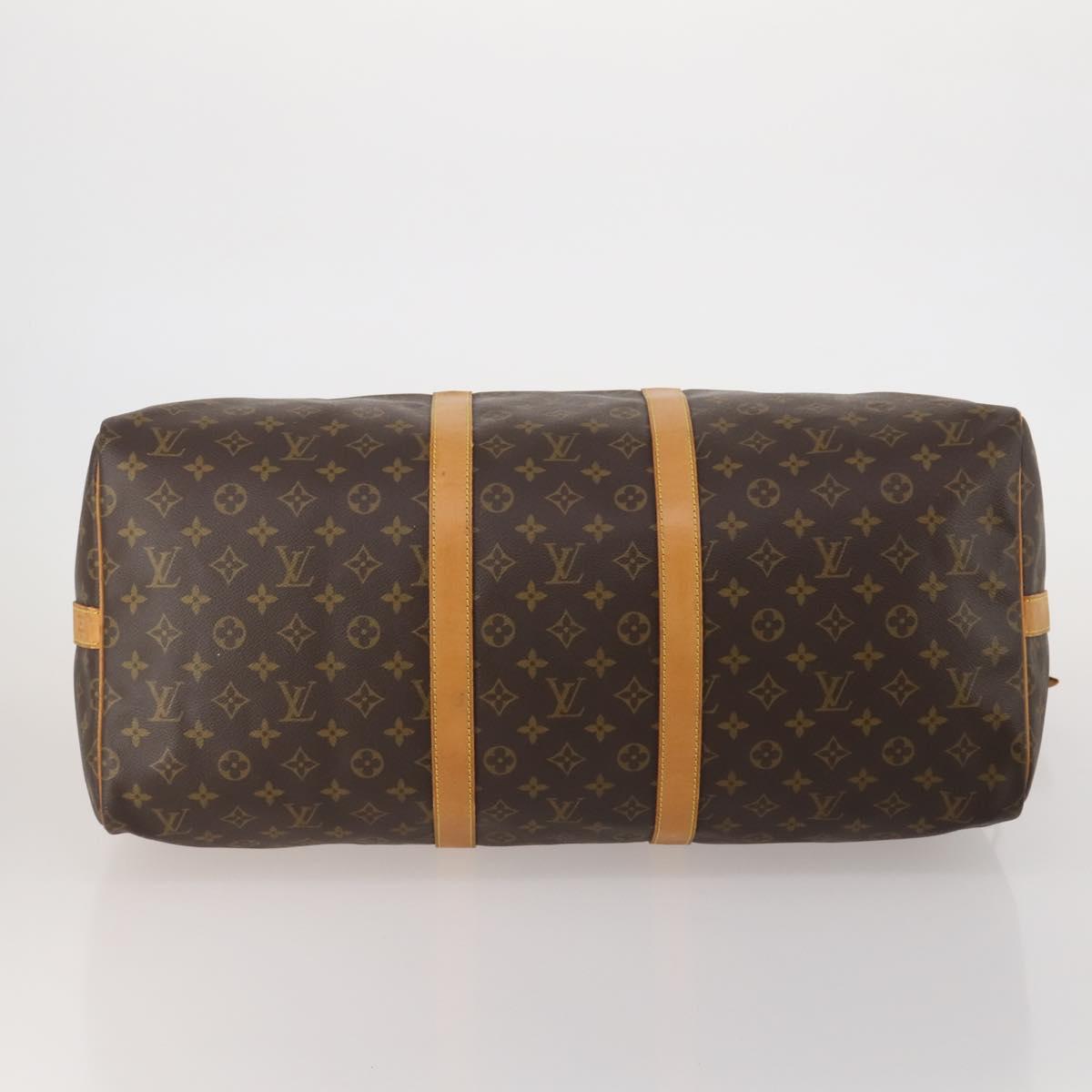 LOUIS VUITTON Monogram Keepall Bandouliere 55 Boston Bag M41414 LV Auth 203099A