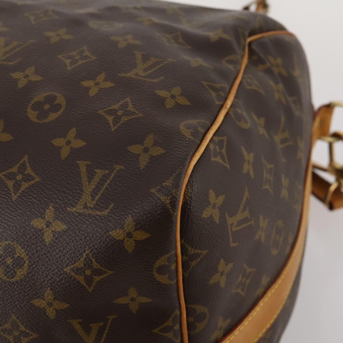 LOUIS VUITTON Monogram Keepall Bandouliere 55 Boston Bag M41414 LV Auth 203099A