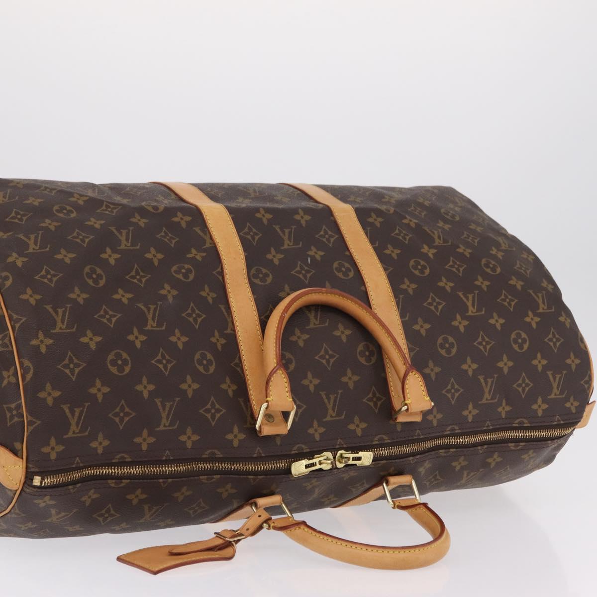 LOUIS VUITTON Monogram Keepall 55 Boston Bag M41424 LV Auth 203102A