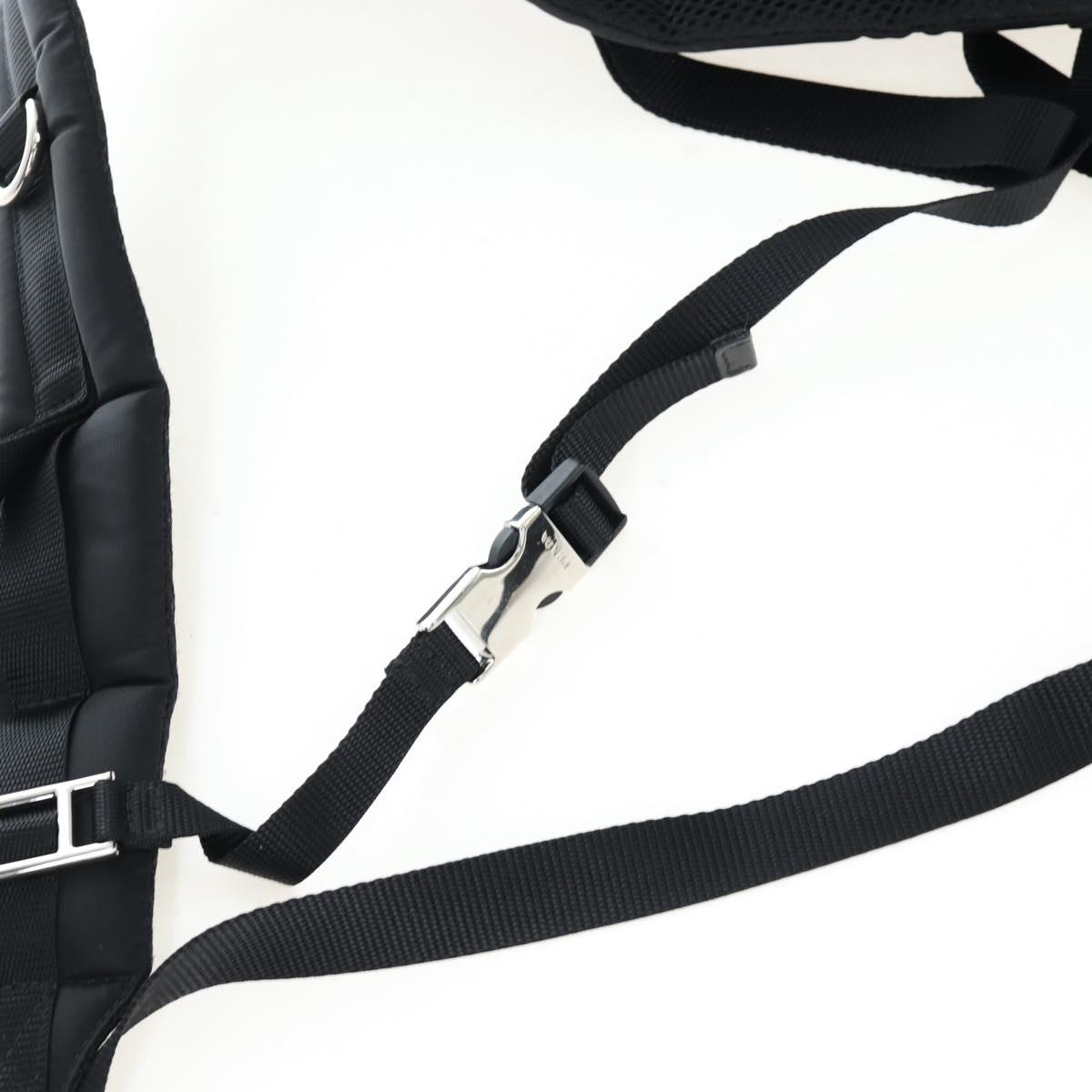 PRADA Frankenstein Backpack Nylon Black Purple Auth 203108M