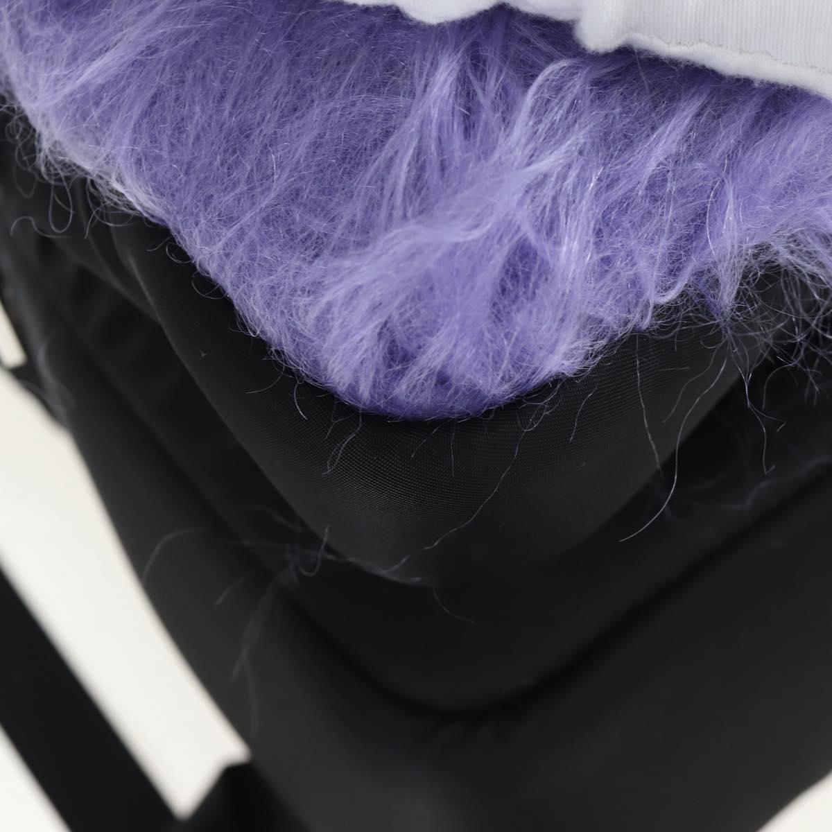 PRADA Frankenstein Backpack Nylon Black Purple Auth 203108M