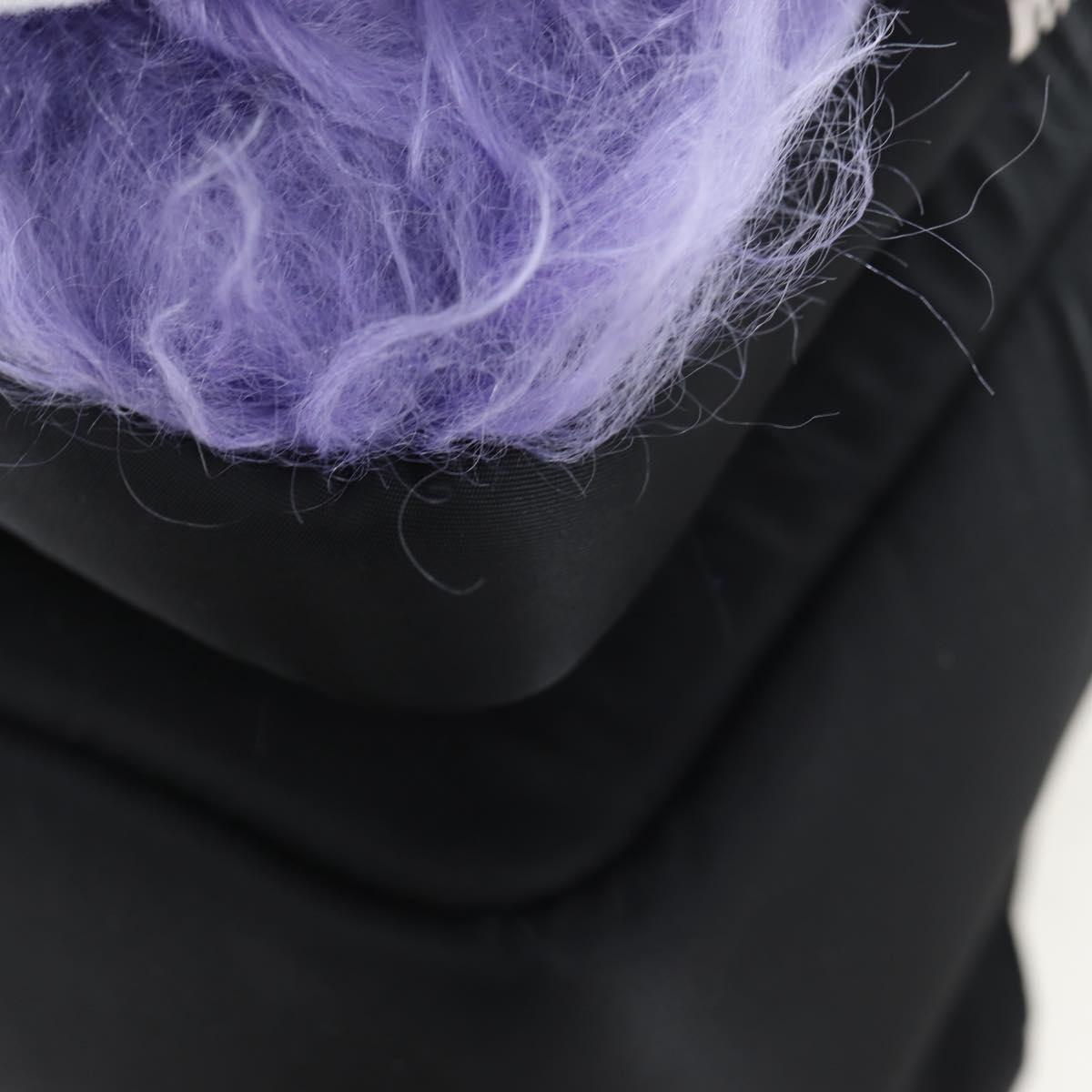 PRADA Frankenstein Backpack Nylon Black Purple Auth 203108M