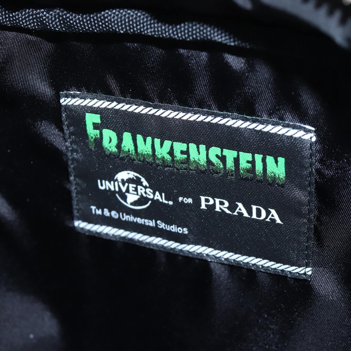 PRADA Frankenstein Backpack Nylon Black Purple Auth 203108M