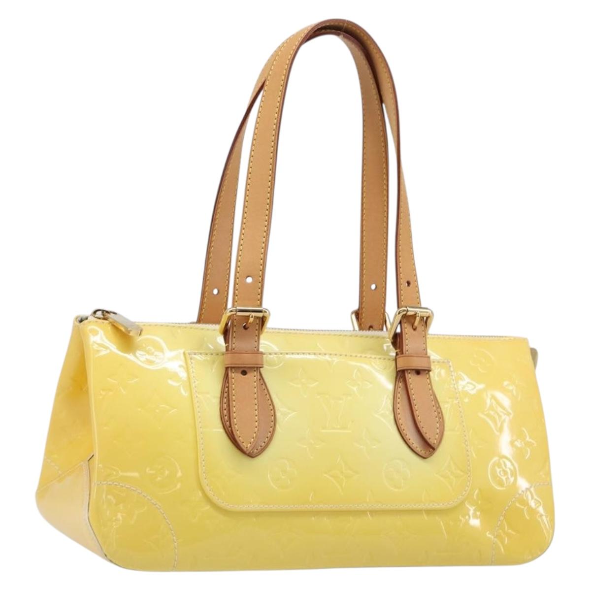 LOUIS VUITTON Vernis Rosewood Avenue Hand Bag Perle M93508 LV Auth 203109V