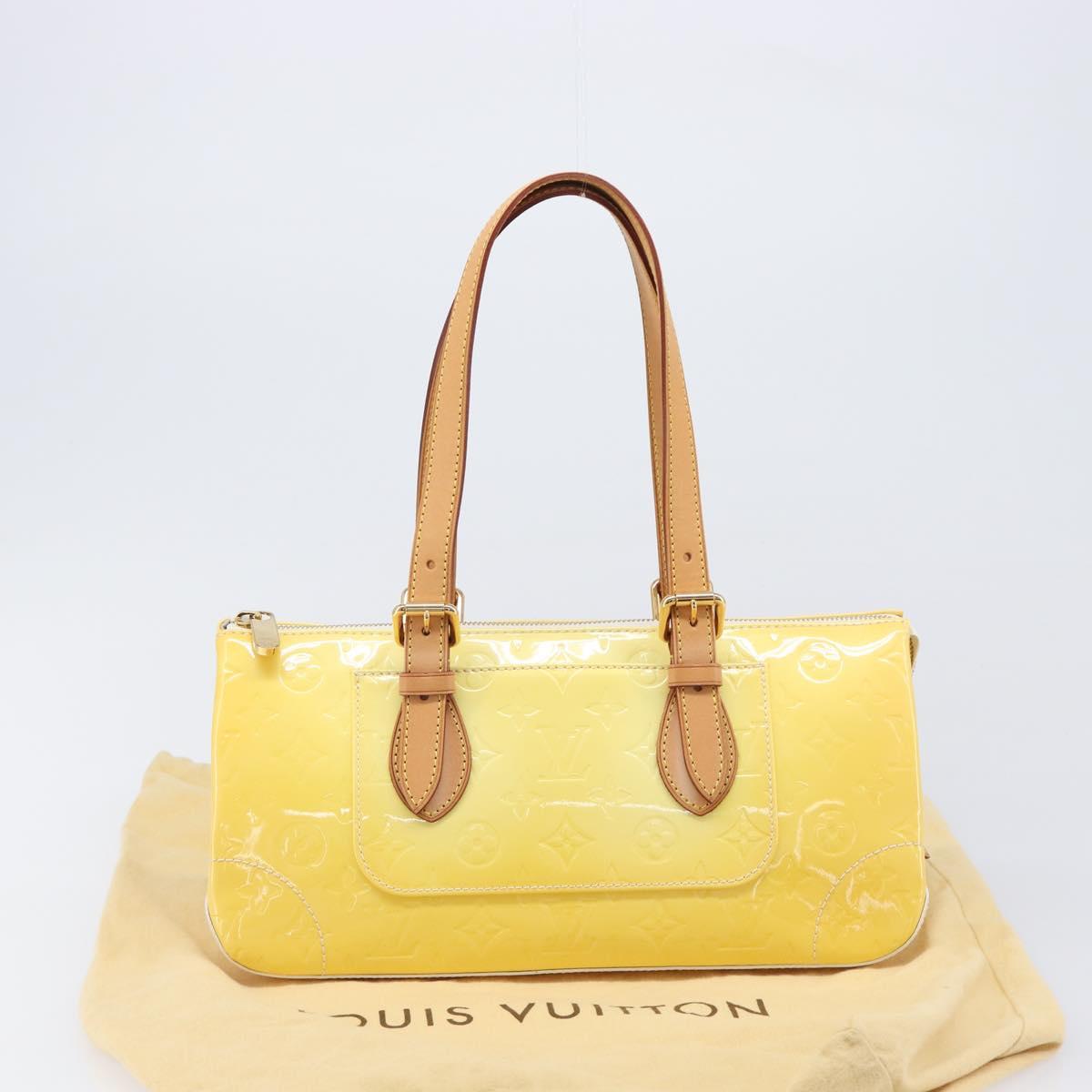LOUIS VUITTON Vernis Rosewood Avenue Hand Bag Perle M93508 LV Auth 203109V