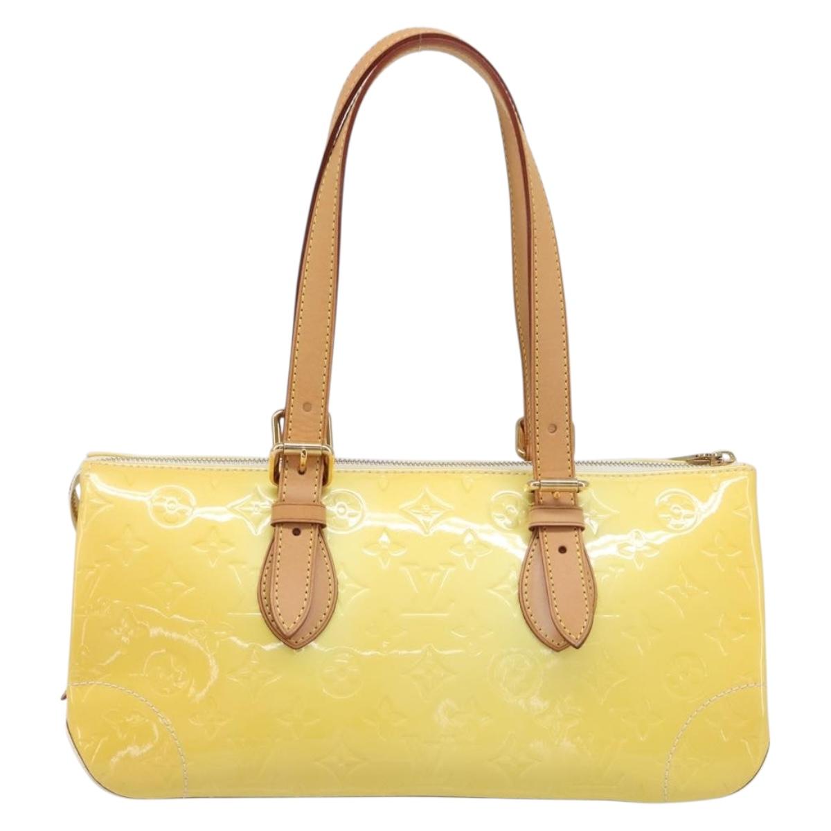 LOUIS VUITTON Vernis Rosewood Avenue Hand Bag Perle M93508 LV Auth 203109V