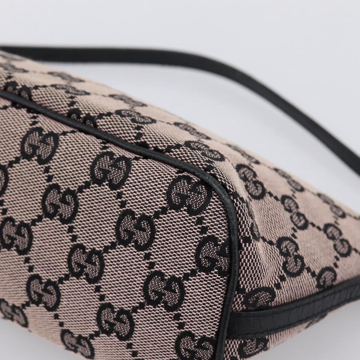 GUCCI GG Canvas Accessory Pouch Black 07198 Auth 203111A