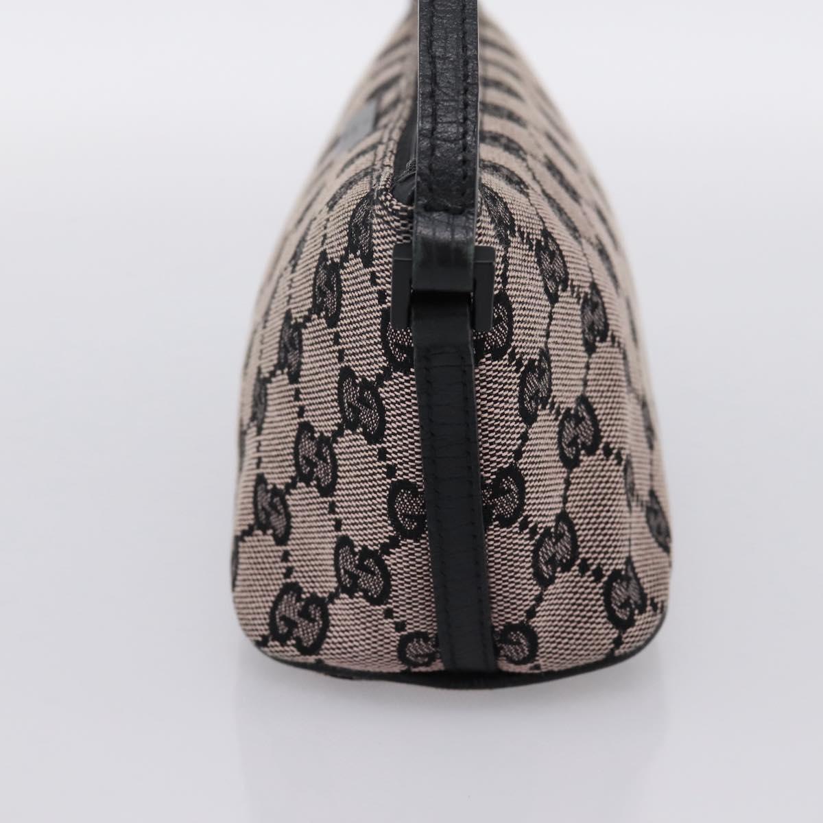 GUCCI GG Canvas Accessory Pouch Black 07198 Auth 203111A