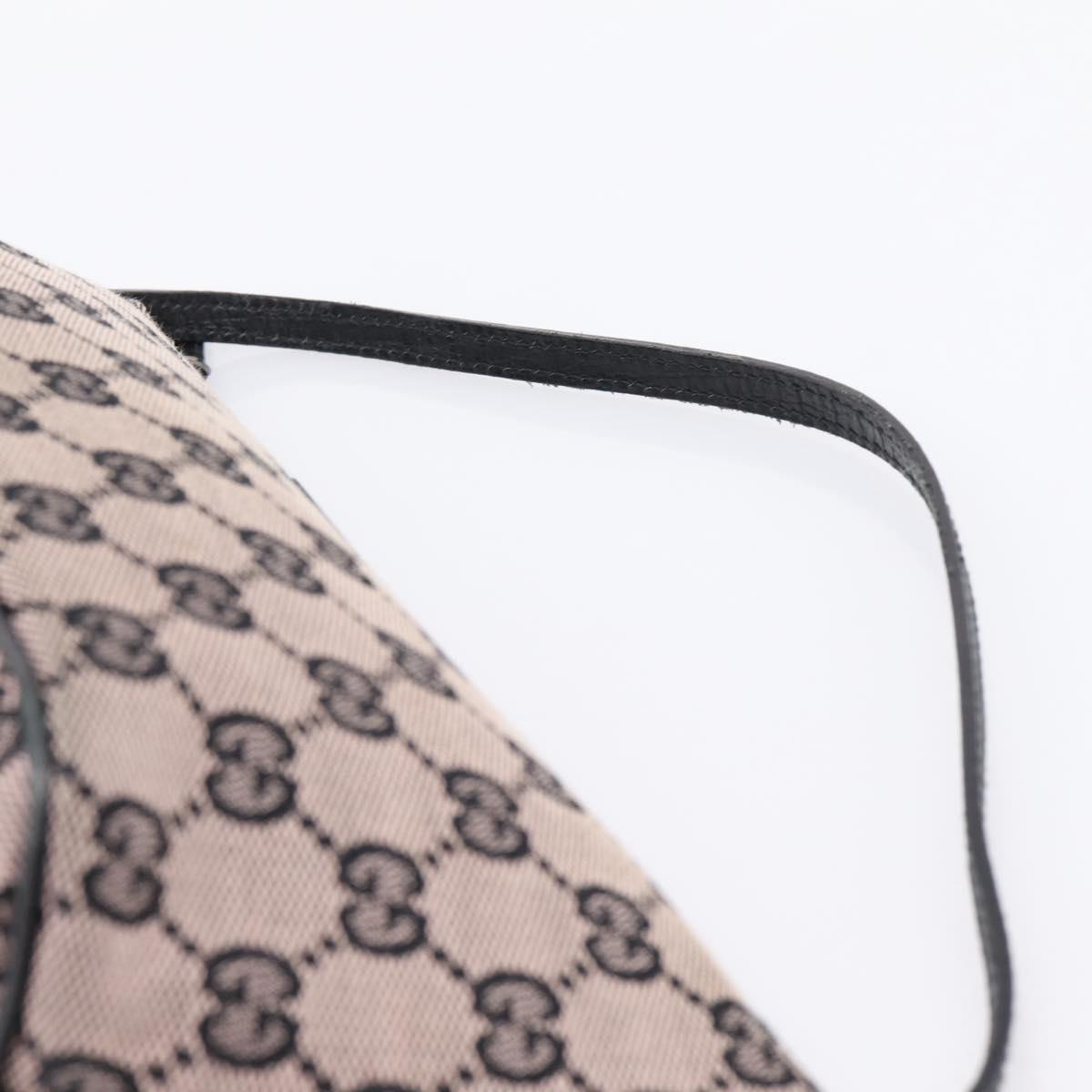GUCCI GG Canvas Accessory Pouch Black 07198 Auth 203111A