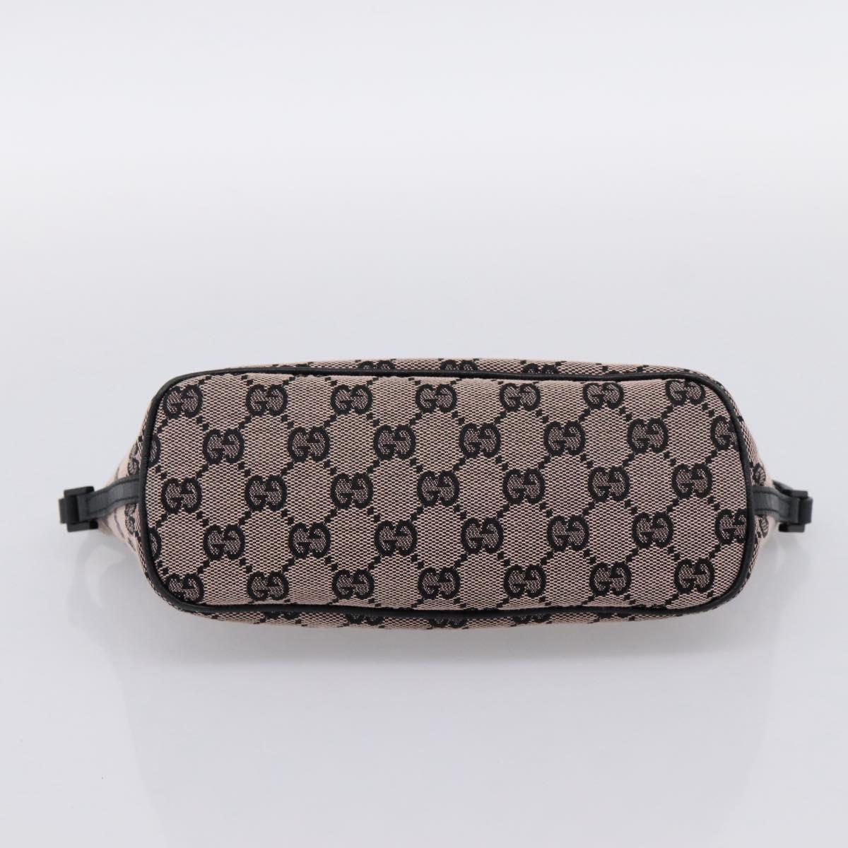 GUCCI GG Canvas Accessory Pouch Black 07198 Auth 203111A