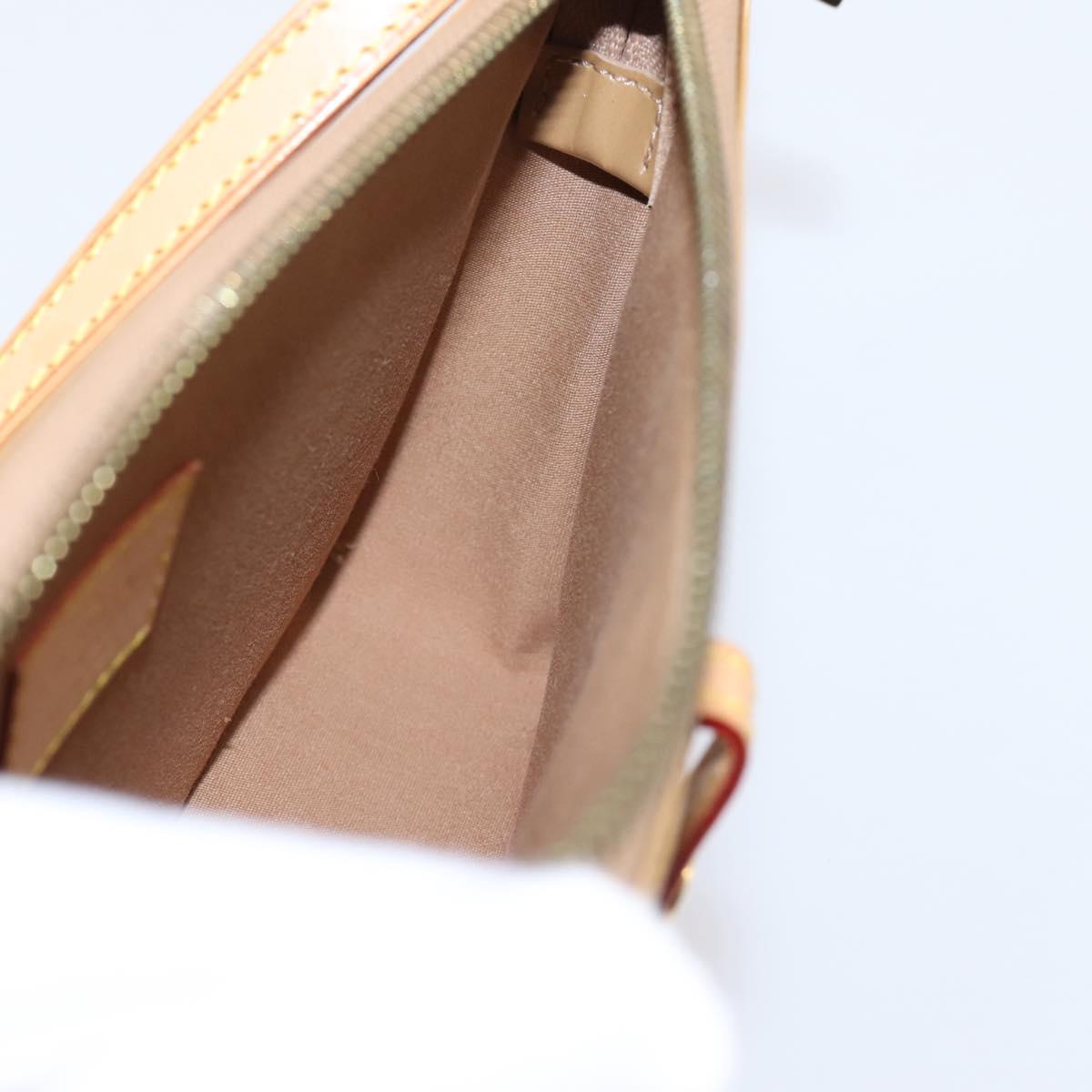 LOUIS VUITTON Vernis Mallory Square Pouch Noisette M91197 LV Auth 203117V