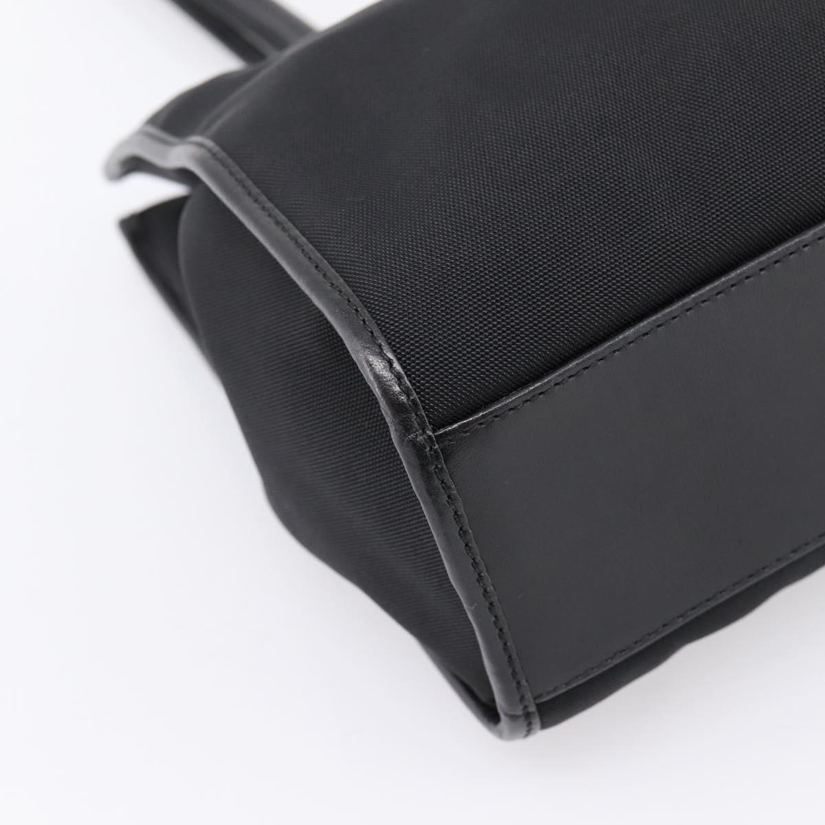 GUCCI Jackie Hand Bag Nylon Black Silver 002 1073 Auth 203119A