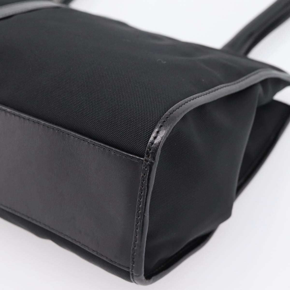 GUCCI Jackie Hand Bag Nylon Black Silver 002 1073 Auth 203119A