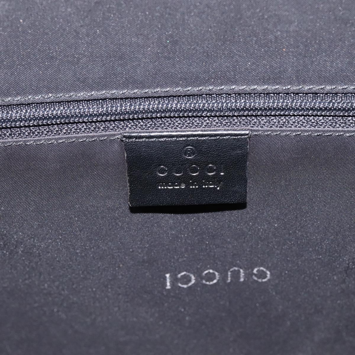 GUCCI Jackie Hand Bag Nylon Black Silver 002 1073 Auth 203119A
