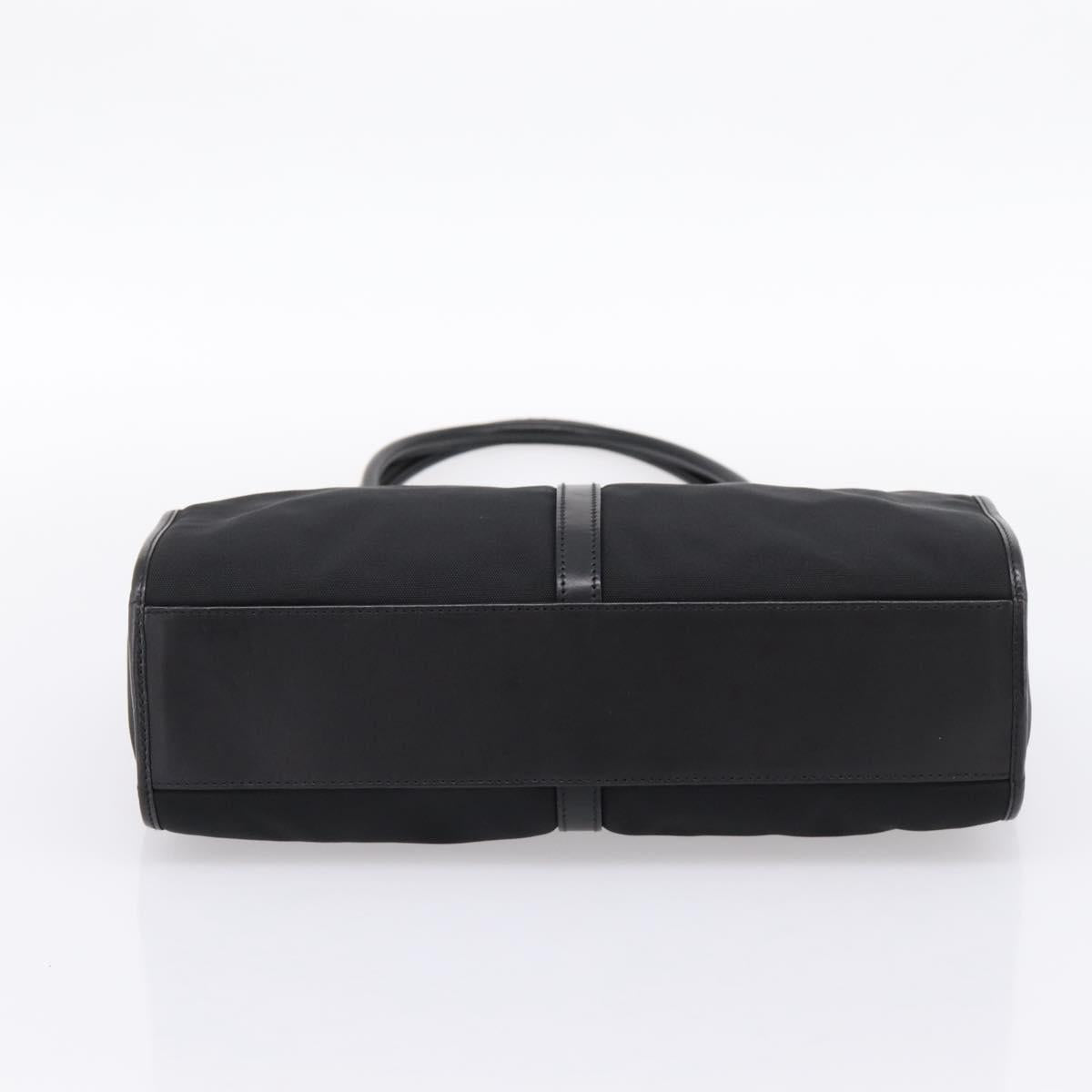GUCCI Jackie Hand Bag Nylon Black Silver 002 1073 Auth 203119A
