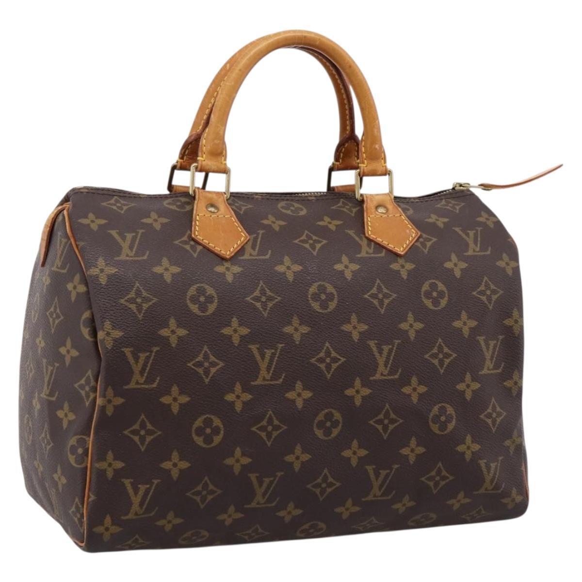 LOUIS VUITTON Monogram Speedy 30 Hand Bag M41526 LV Auth 203121