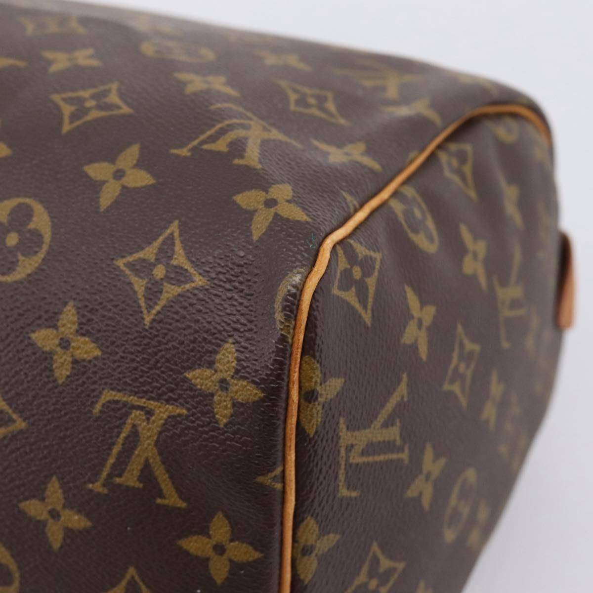 LOUIS VUITTON Monogram Speedy 30 Hand Bag M41526 LV Auth 203121