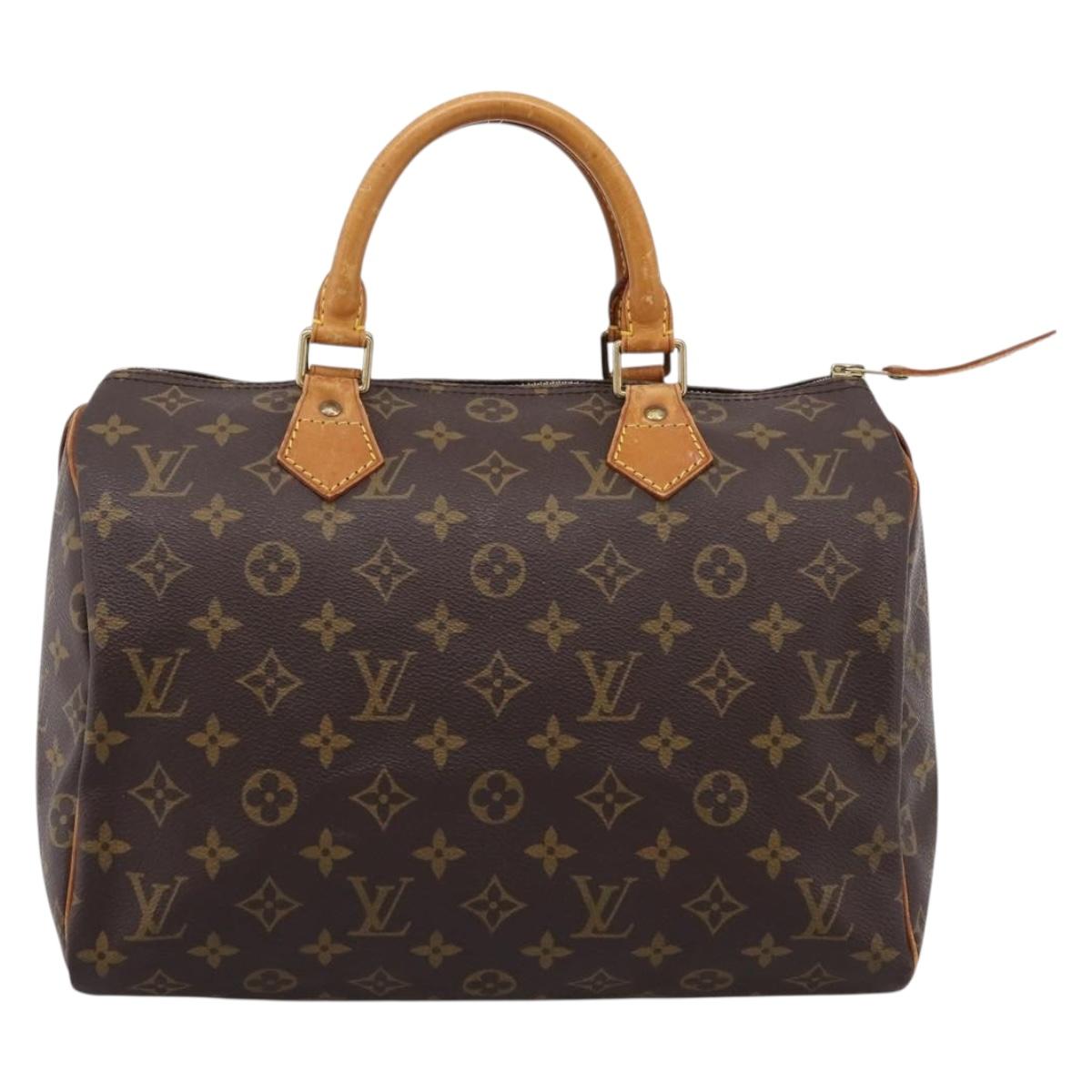 LOUIS VUITTON Monogram Speedy 30 Hand Bag M41526 LV Auth 203121