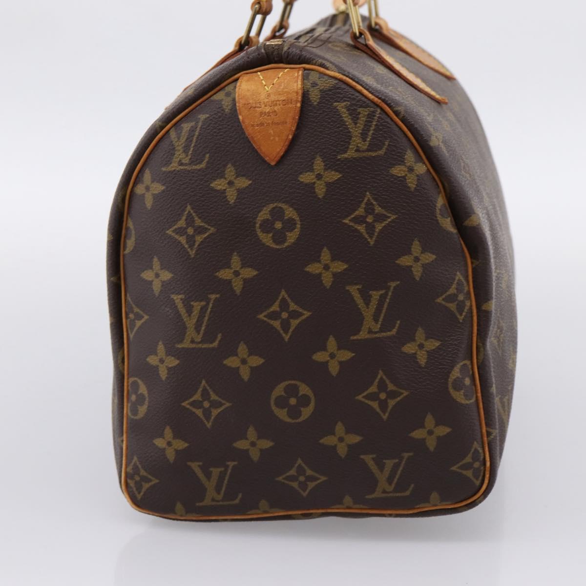LOUIS VUITTON Monogram Speedy 30 Hand Bag M41526 LV Auth 203121