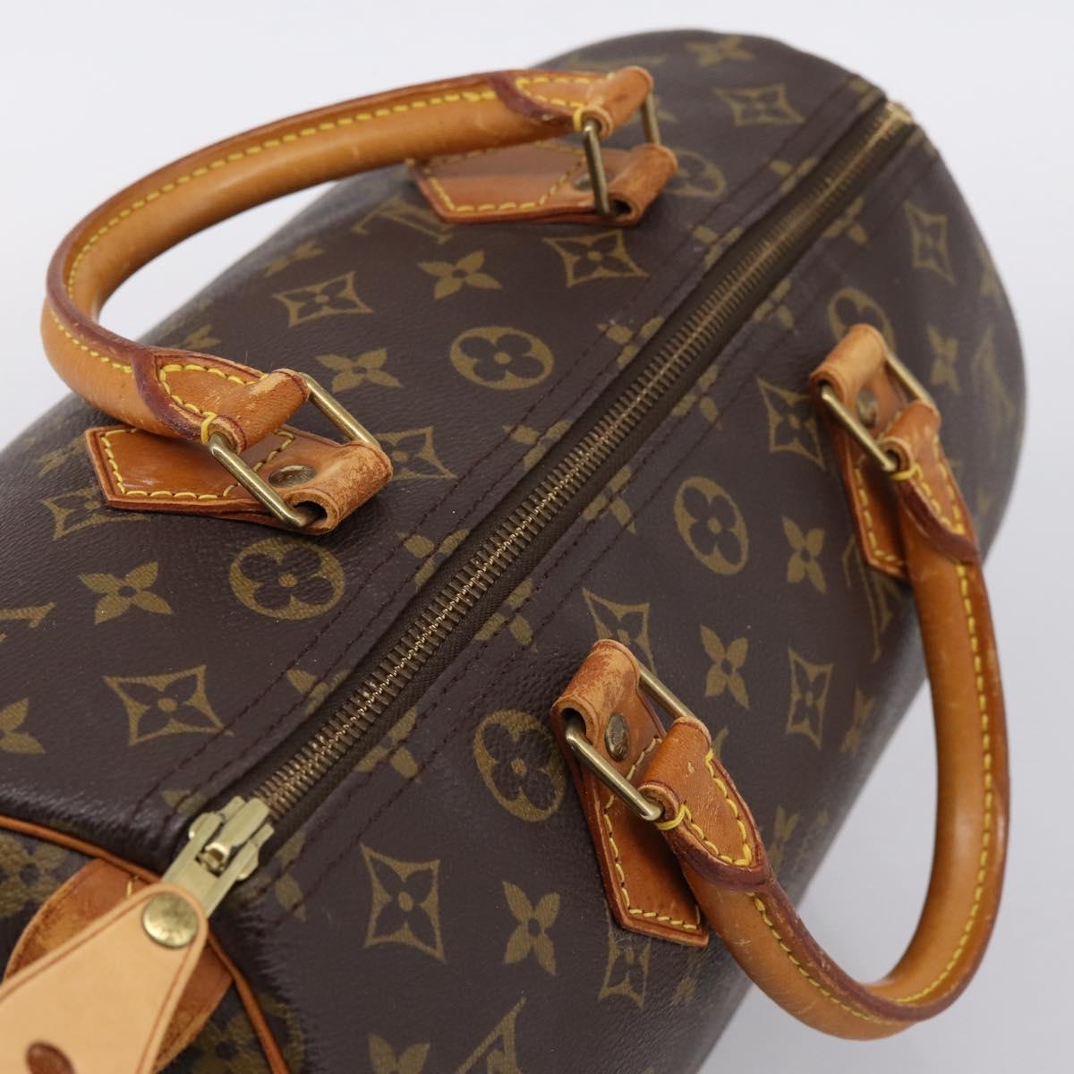 LOUIS VUITTON Monogram Speedy 30 Hand Bag M41526 LV Auth 203121