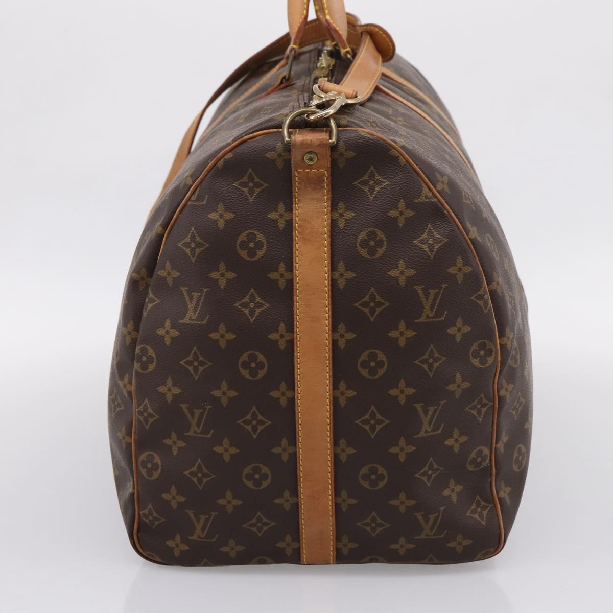 LOUIS VUITTON Monogram Keepall Bandouliere 60 Boston Bag M41412 LV Auth 203122A