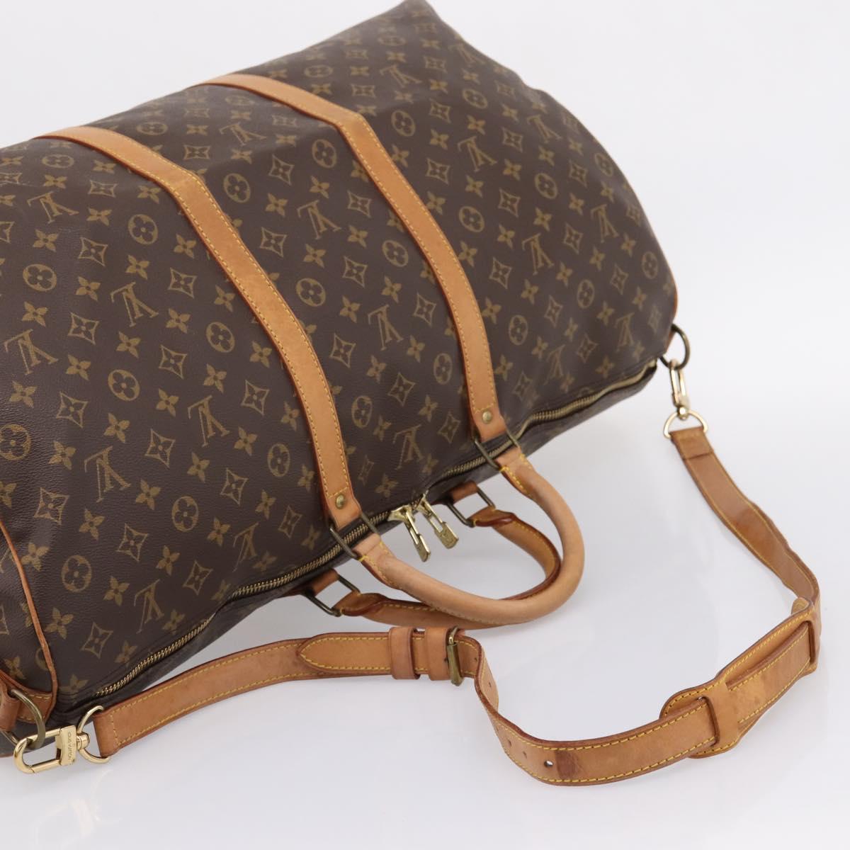 LOUIS VUITTON Monogram Keepall Bandouliere 60 Boston Bag M41412 LV Auth 203122A
